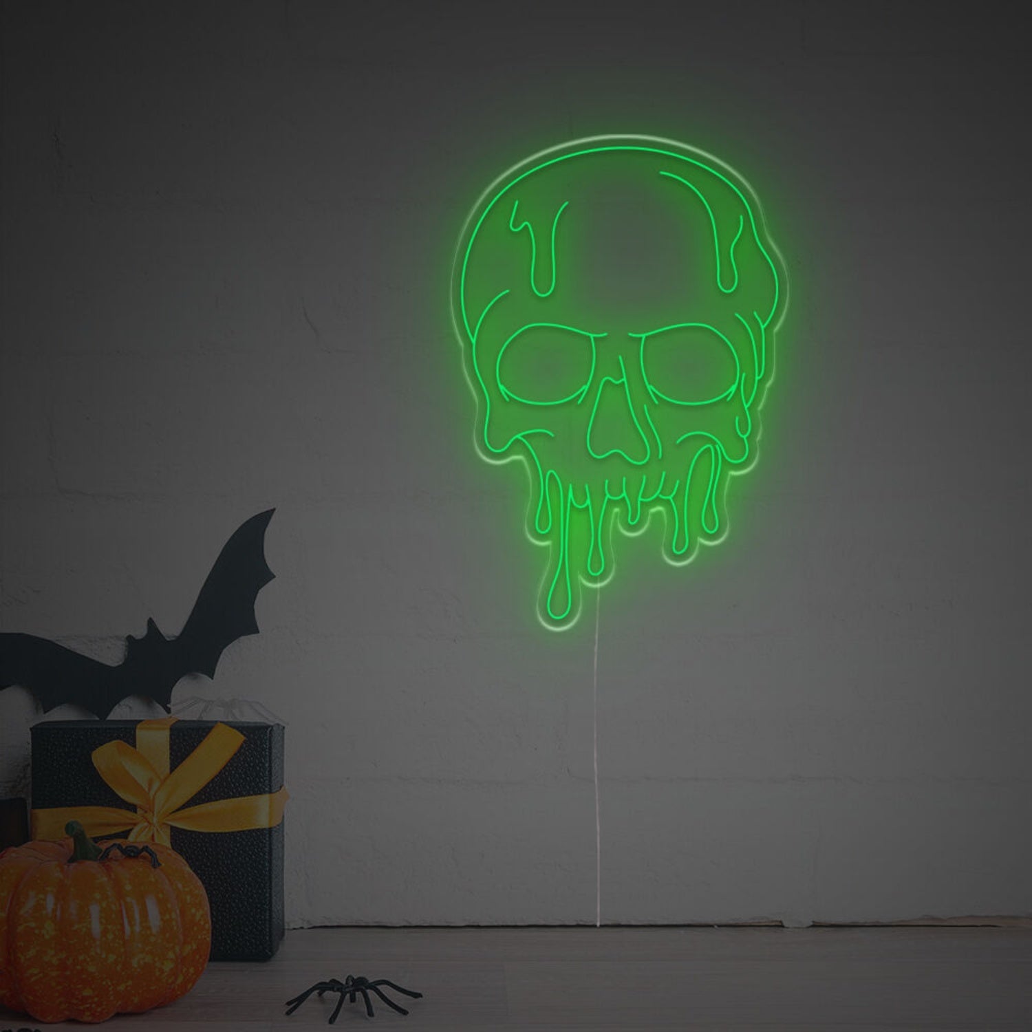 Halloween Melting Skull Head Led Neon Sign | Shineneon