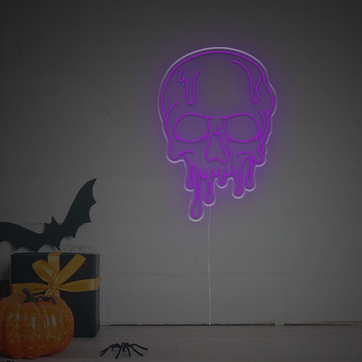 Halloween Melting Skull Head Led Neon Sign | Shineneon