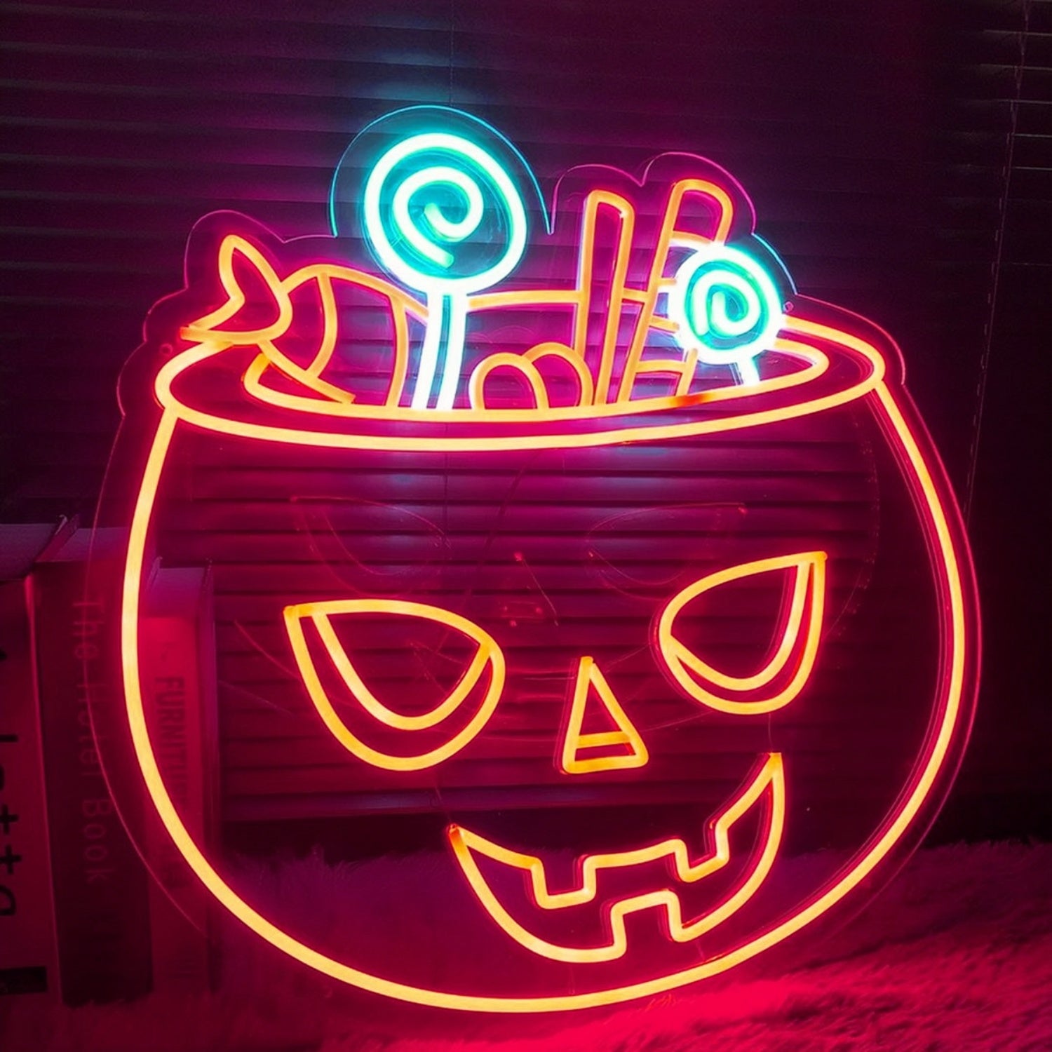 Halloween Pumpkin And Candy Neon Sign | Shineneon