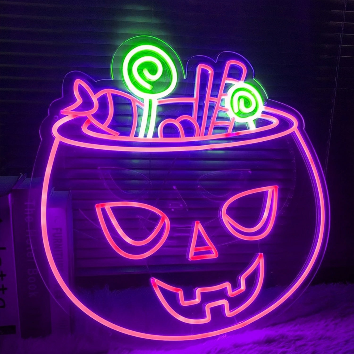 Halloween Pumpkin And Candy Neon Sign | Shineneon