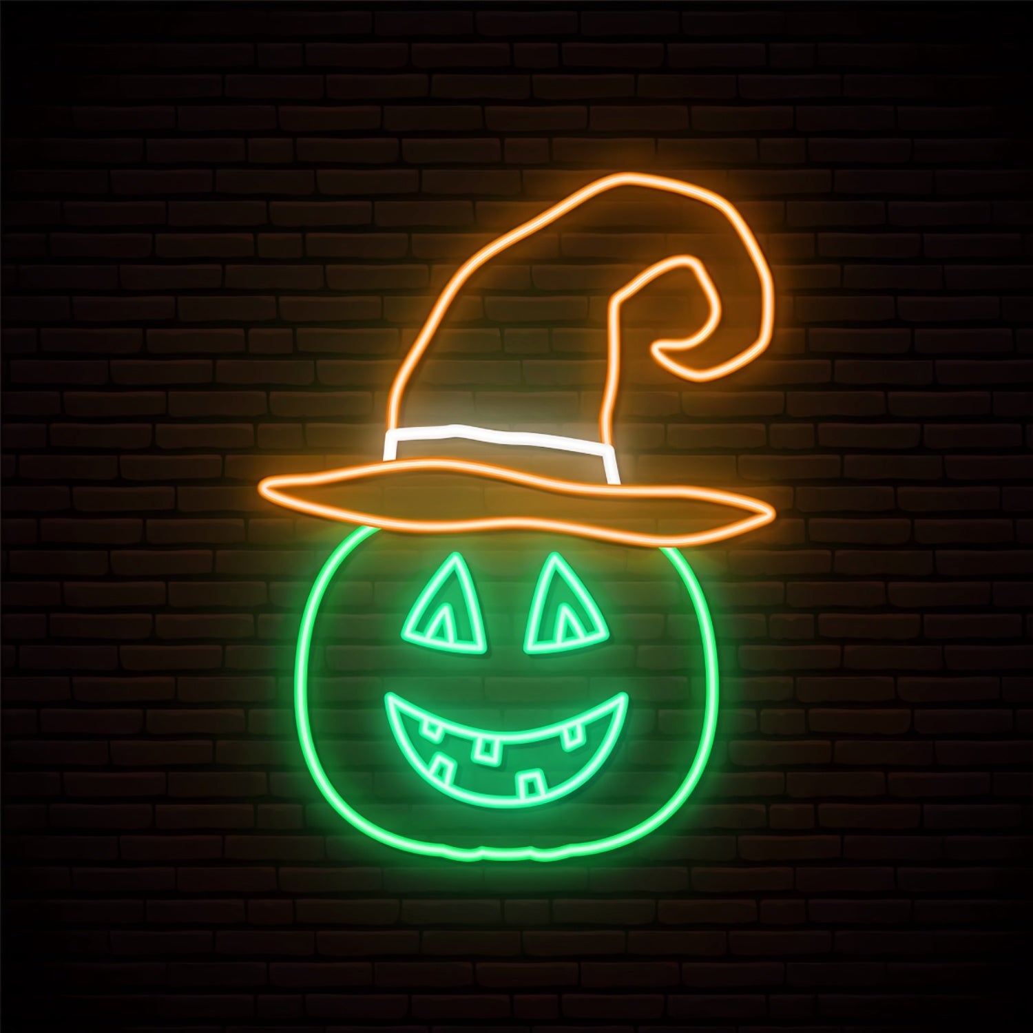 Halloween Pumpkin With Hat And Smile Neon Sign | Shineneon