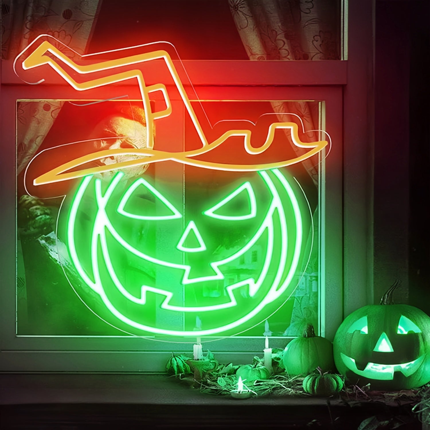 Halloween Pumpkin With Hat Neon Sign | Shineneon