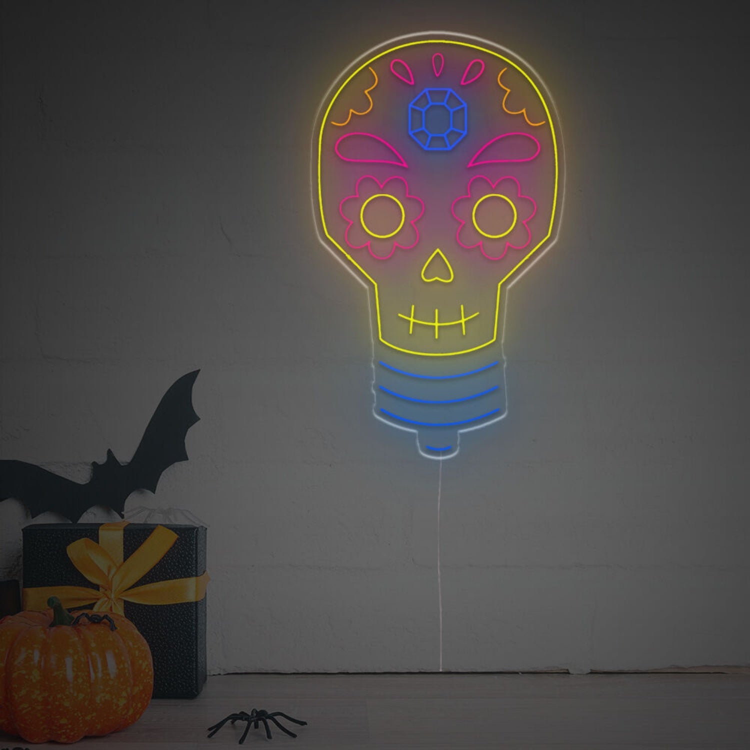 Halloween Skull Light Bulb Led Neon Sign | Shineneon
