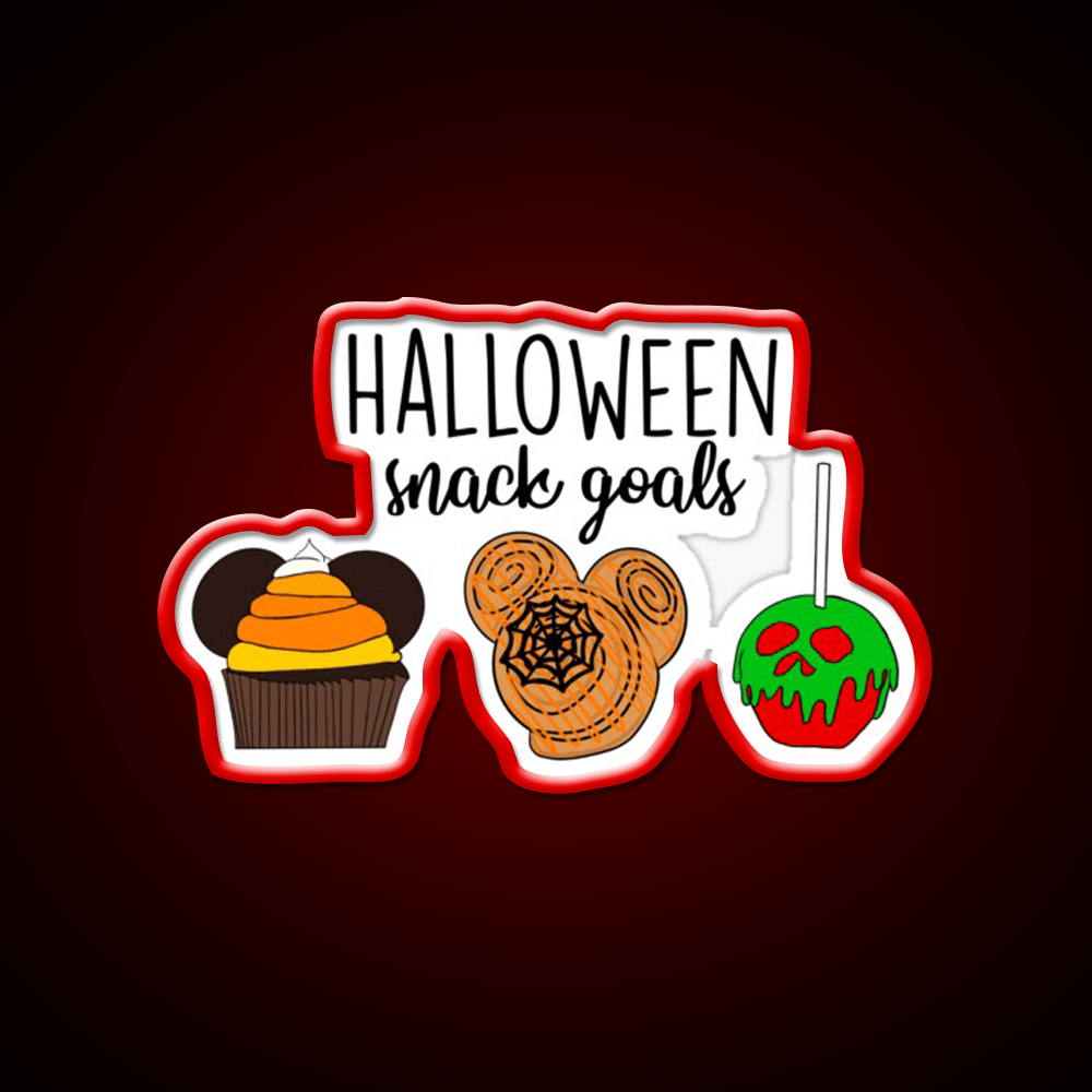 Halloween Snack Goals Snack Food Led Neon Sign Rgb Color - Shineneon