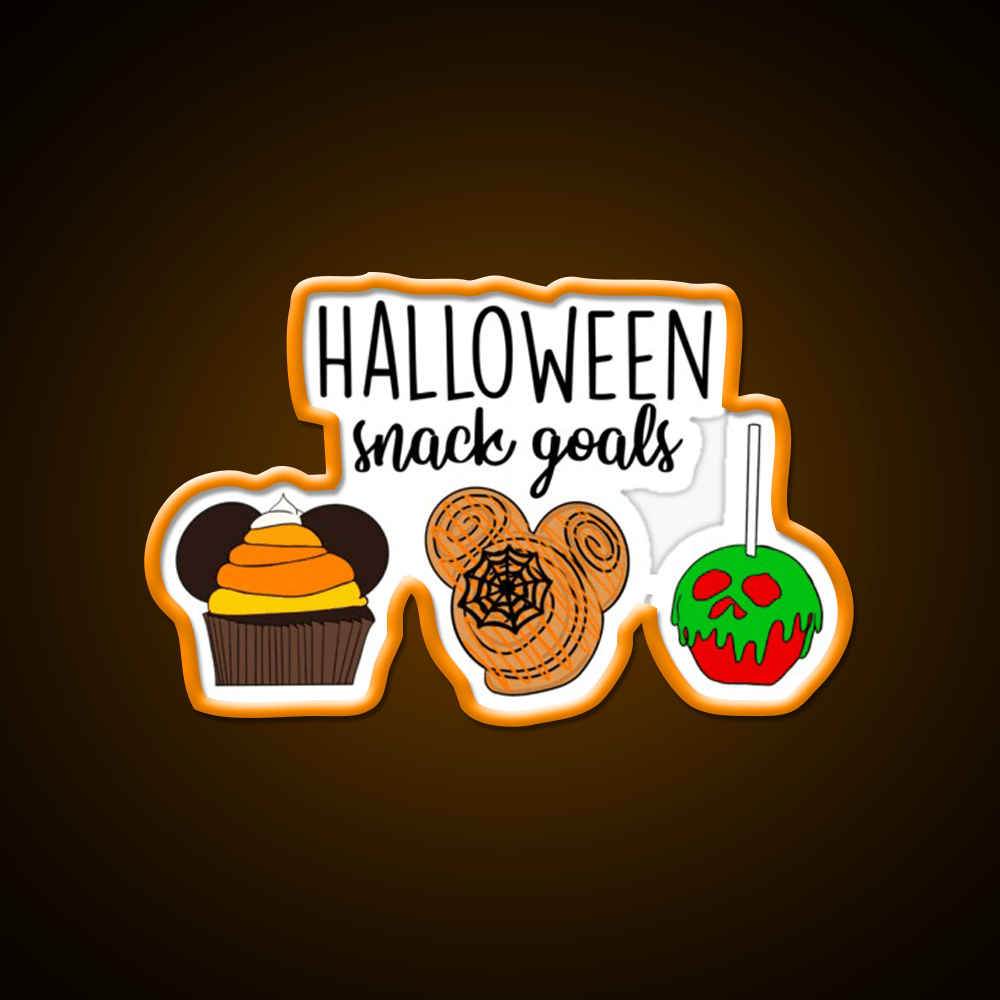 Halloween Snack Goals Snack Food Led Neon Sign Rgb Color - Shineneon