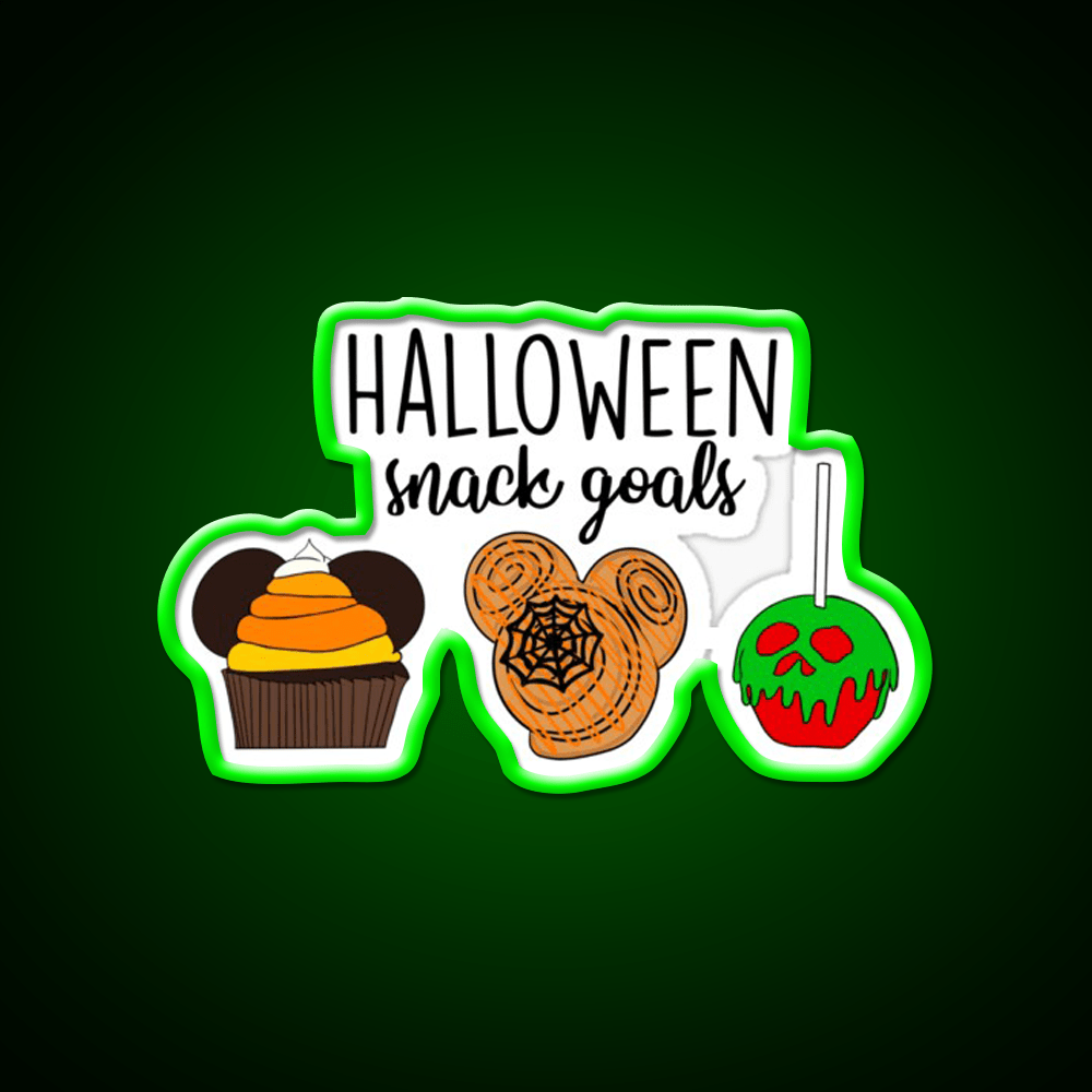 Halloween Snack Goals Snack Food Led Neon Sign Rgb Color - Shineneon