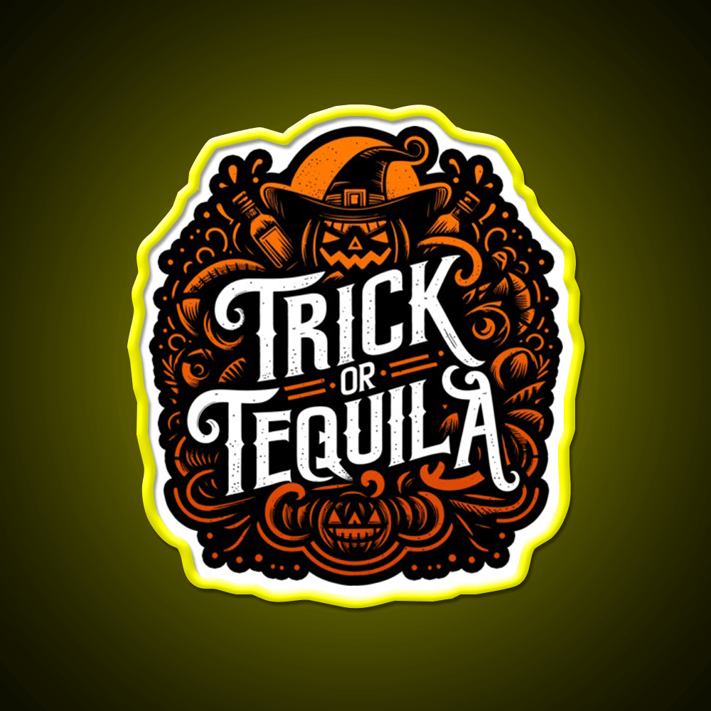 Halloween Trick Or Tequila Party Drink Tequila Led Neon Sign Rgb Color - Shineneon