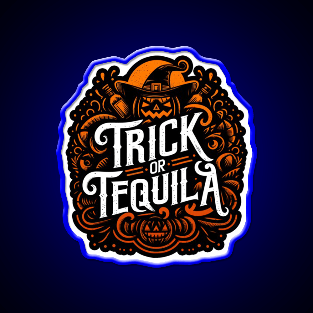 Halloween Trick Or Tequila Party Drink Tequila Led Neon Sign Rgb Color - Shineneon