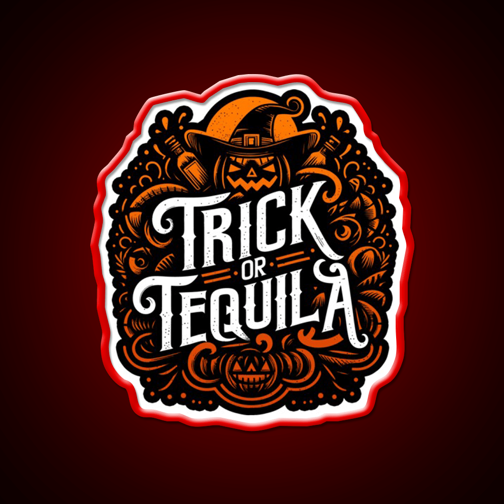 Halloween Trick Or Tequila Party Drink Tequila Led Neon Sign Rgb Color - Shineneon