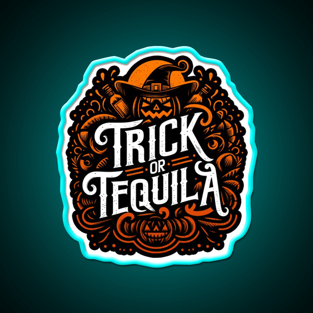 Halloween Trick Or Tequila Party Drink Tequila Led Neon Sign Rgb Color - Shineneon
