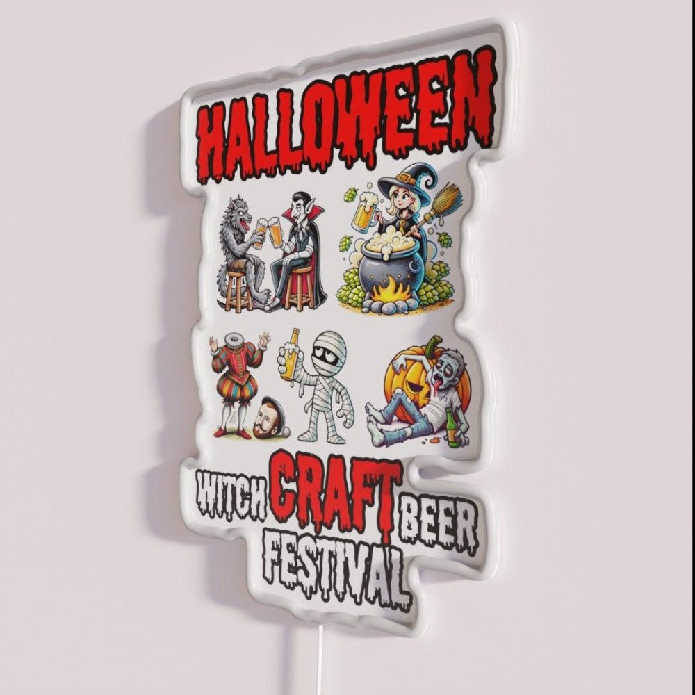 Halloween Witch Craft Beer Festival Rgb Led Neon Sign - Shineneon