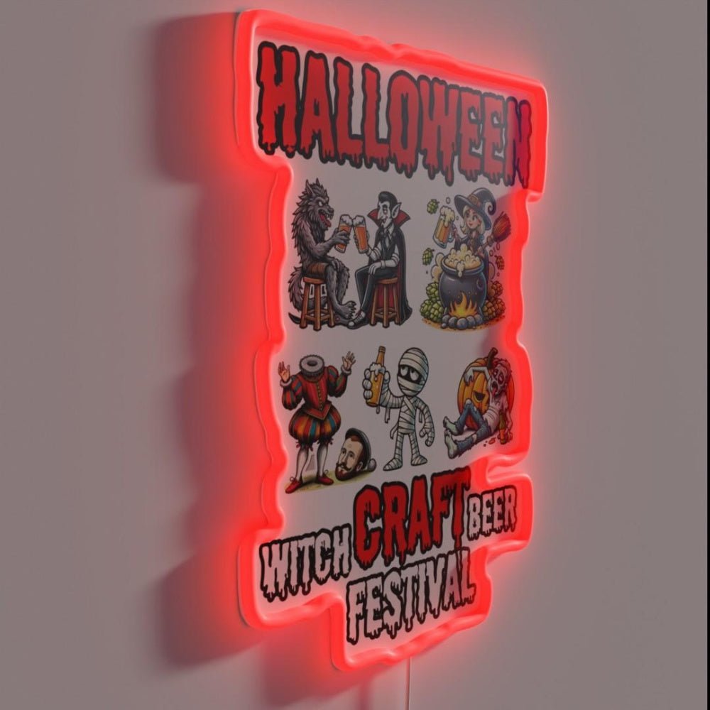 Halloween Witch Craft Beer Festival Rgb Led Neon Sign - Shineneon