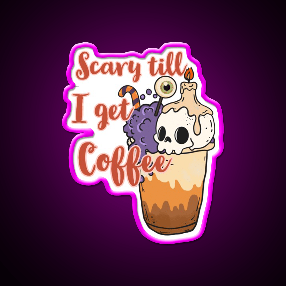 Halloween With Coffee Vibes Cafe Led Neon Sign Espresso Bar Art Rgb Color - Shineneon