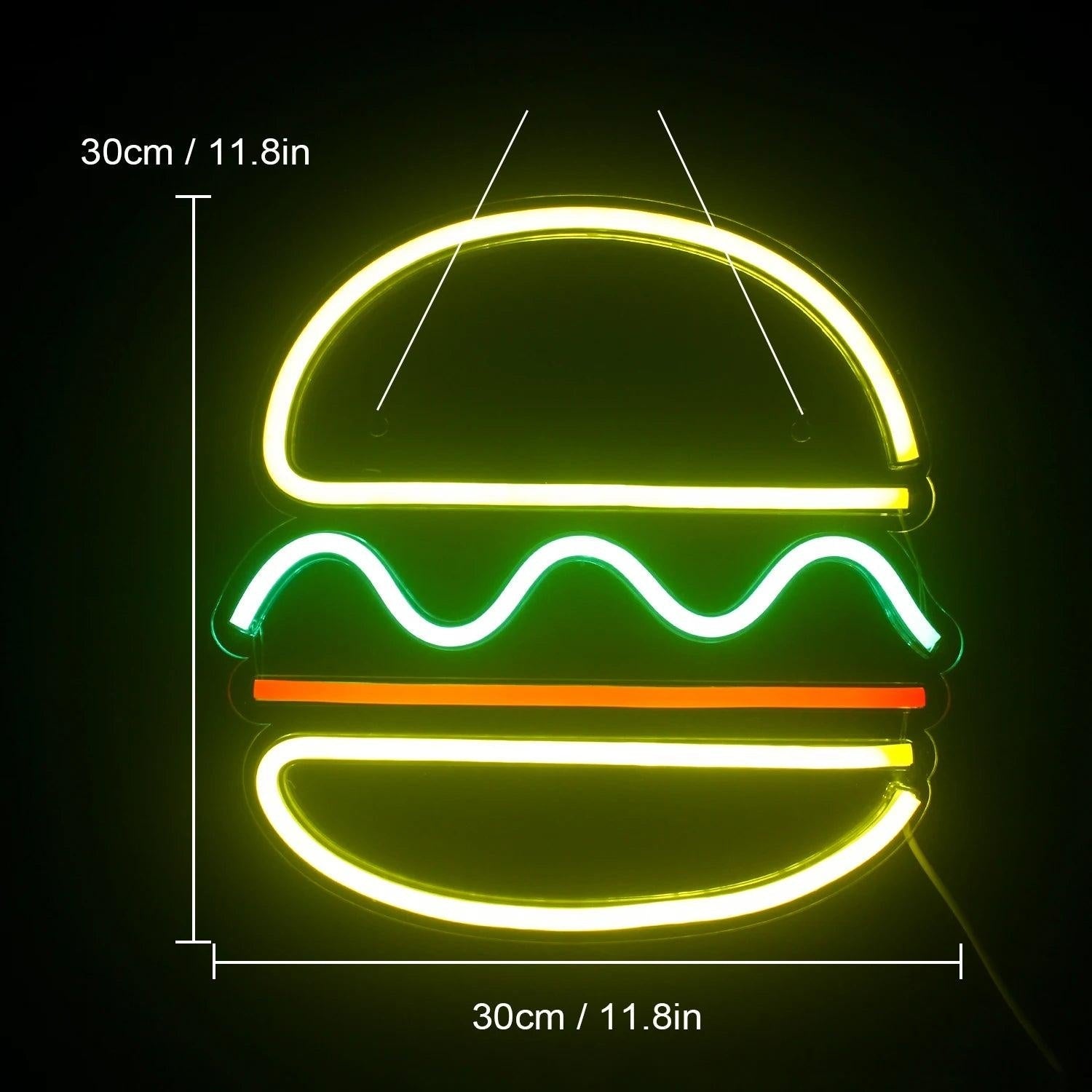 Hamburger Colorful Layers Led Neon Sign Diner Wall Art - Shineneon