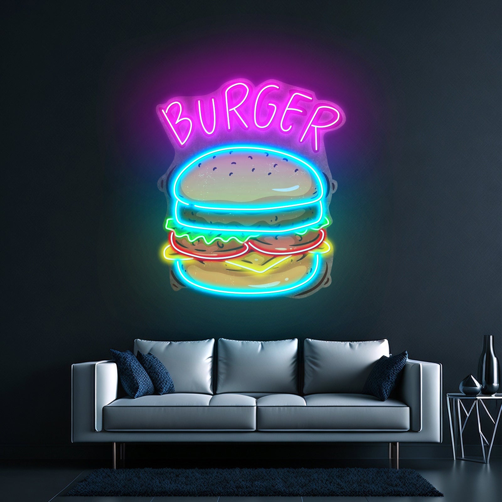 Hamburger Custom Led Signs Artwork For Sale - Shineneon