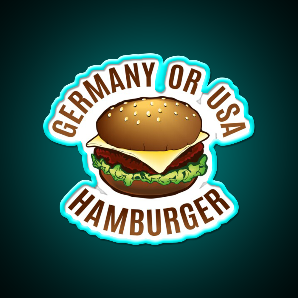 Hamburger Fast Food Led Neon Sign For Burger Place Rgb Color