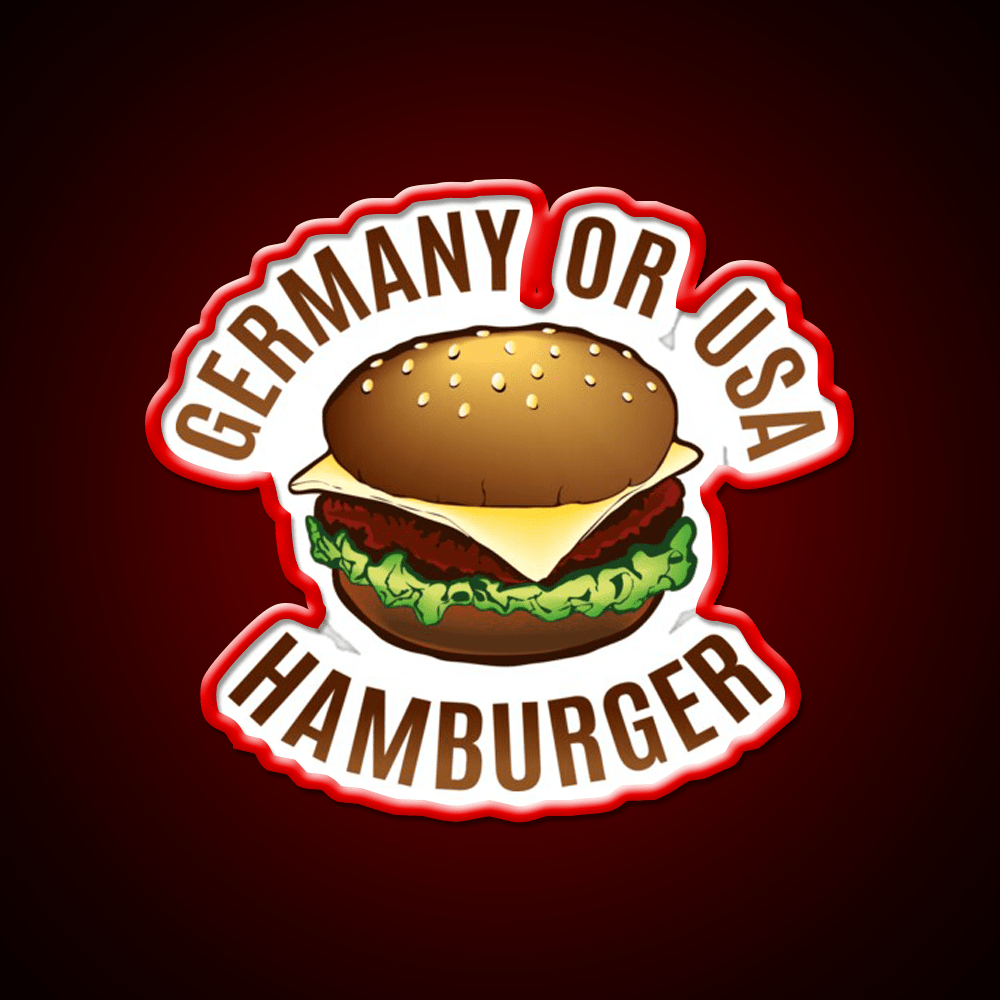 Hamburger Fast Food Led Neon Sign For Burger Place Rgb Color - Shineneon