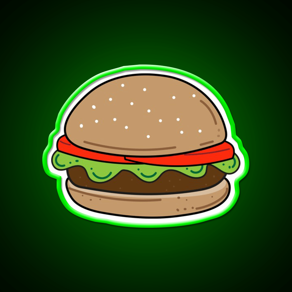 Hamburger Snack Food Led Neon Sign For Snack Room Rgb Color - Shineneon