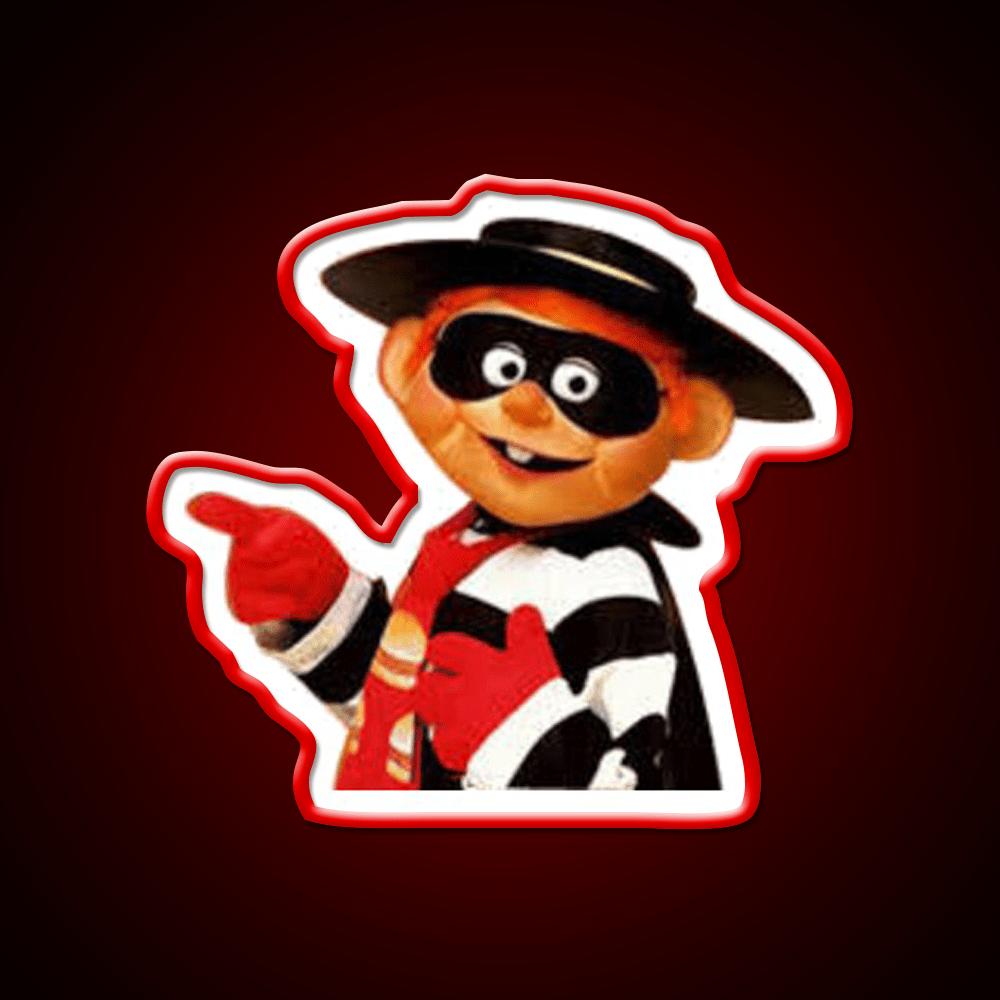 Hamburglar Fast Food Led Neon Sign For Burger Place Rgb Color - Shineneon