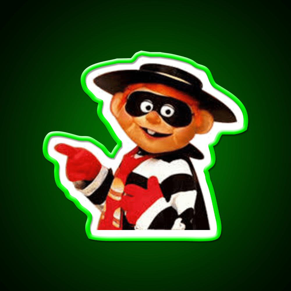 Hamburglar Fast Food Led Neon Sign For Burger Place Rgb Color - Shineneon