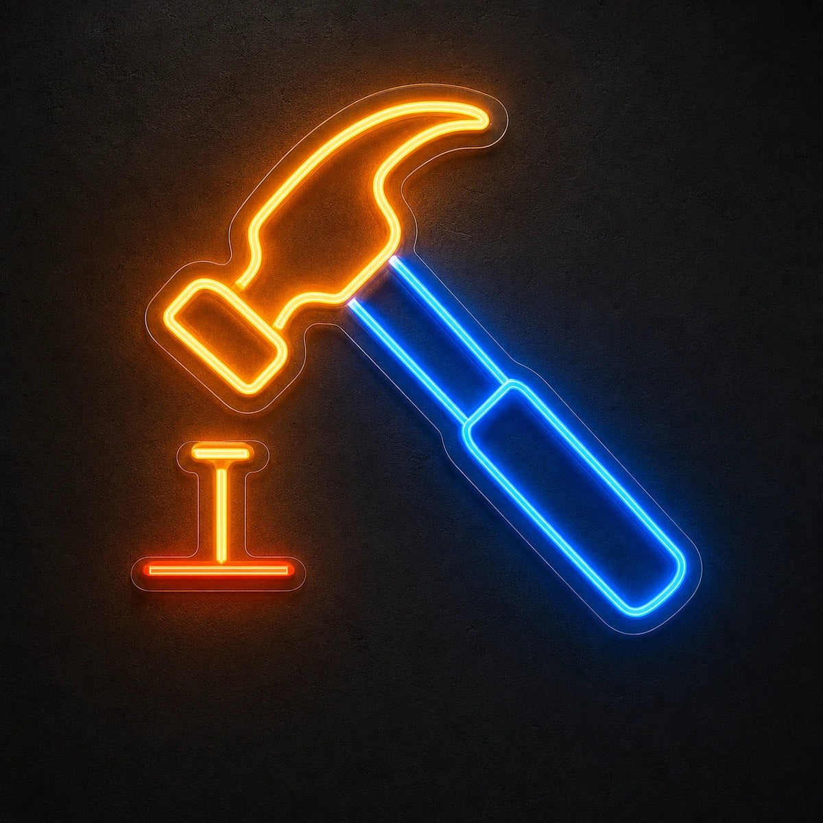 Hammer And Nail LED Neon Sign Man Cave Neon Sign - Shineneon
