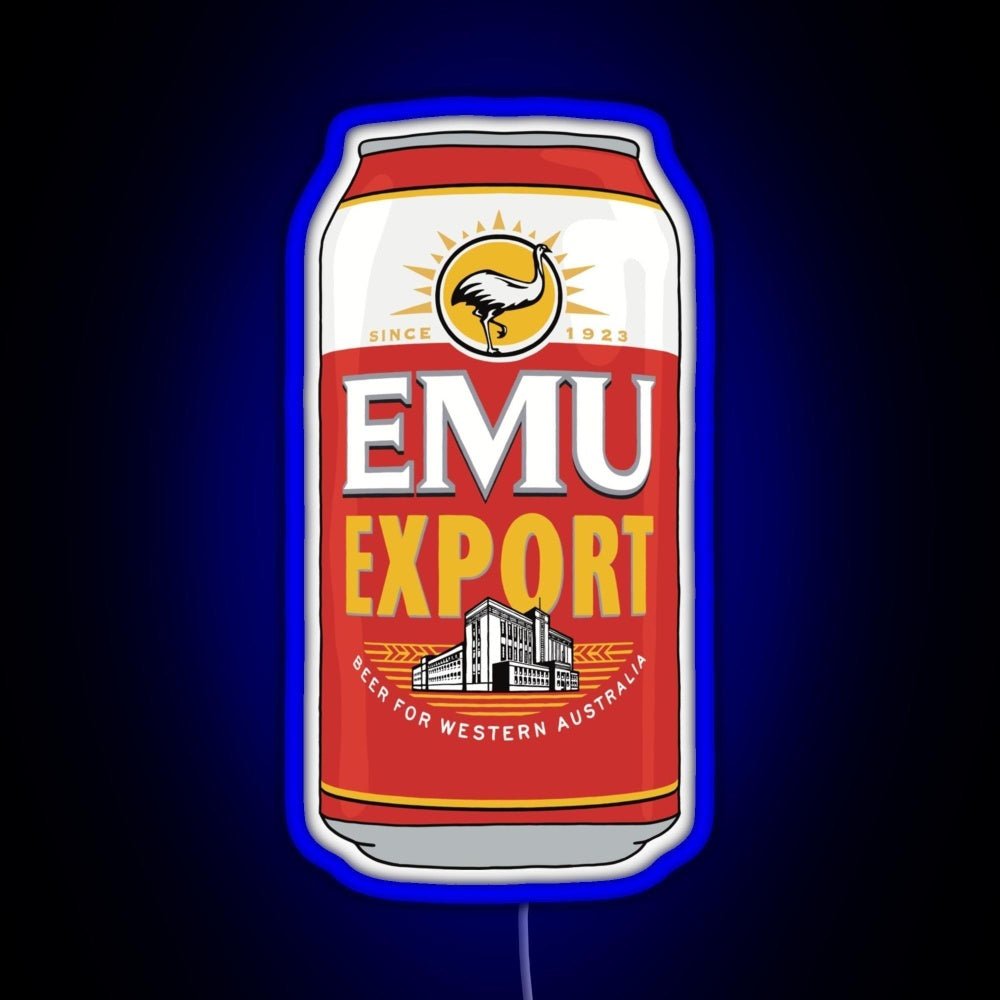 Hand Drawn Emu Export Can Rgb Led Neon Sign Pop Wall Art - Shineneon