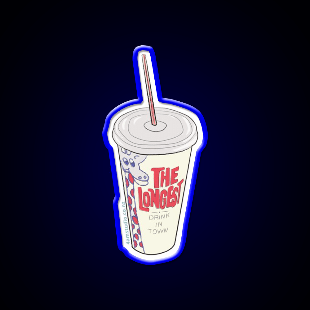 Hand Drawn New Zealand Milkshake Fast Food Led Neon Sign For Burger Place Rgb Color - Shineneon