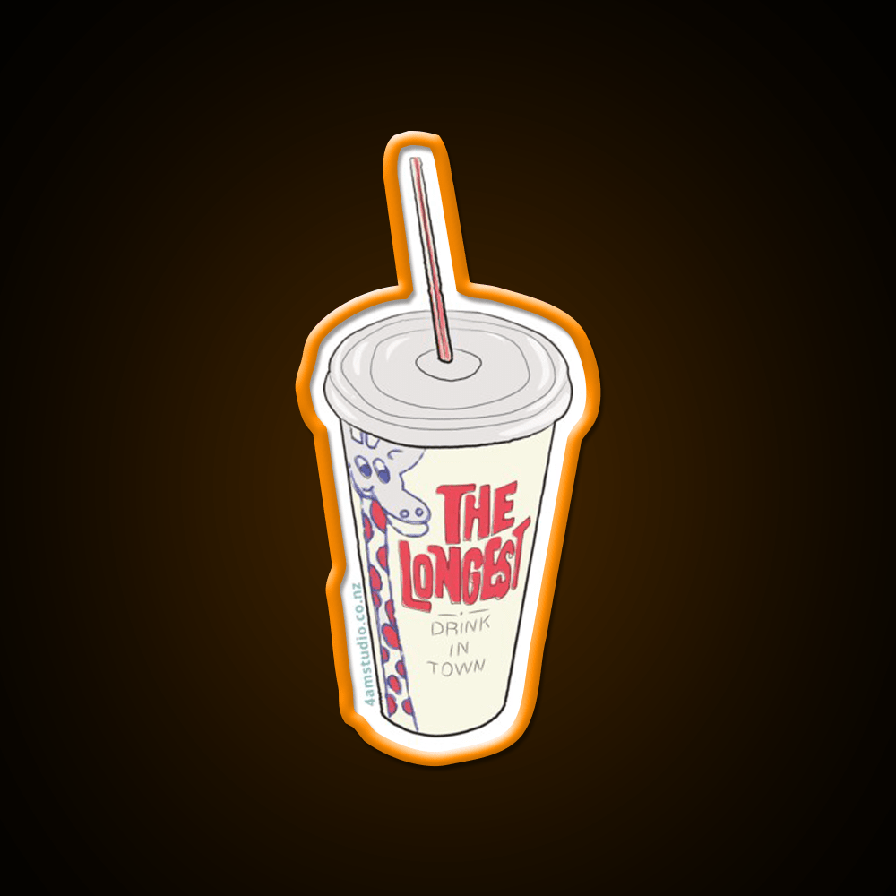 Hand Drawn New Zealand Milkshake Fast Food Led Neon Sign For Burger Place Rgb Color - Shineneon