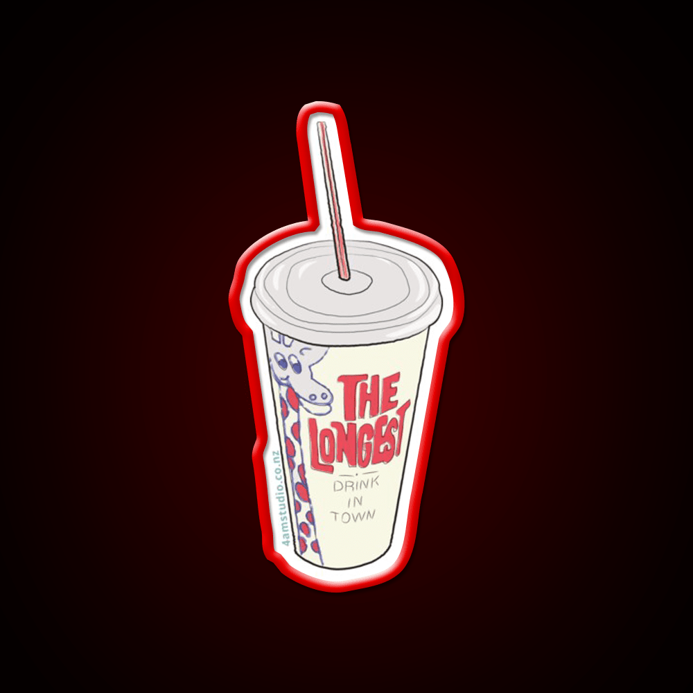 Hand Drawn New Zealand Milkshake Fast Food Led Neon Sign For Burger Place Rgb Color - Shineneon