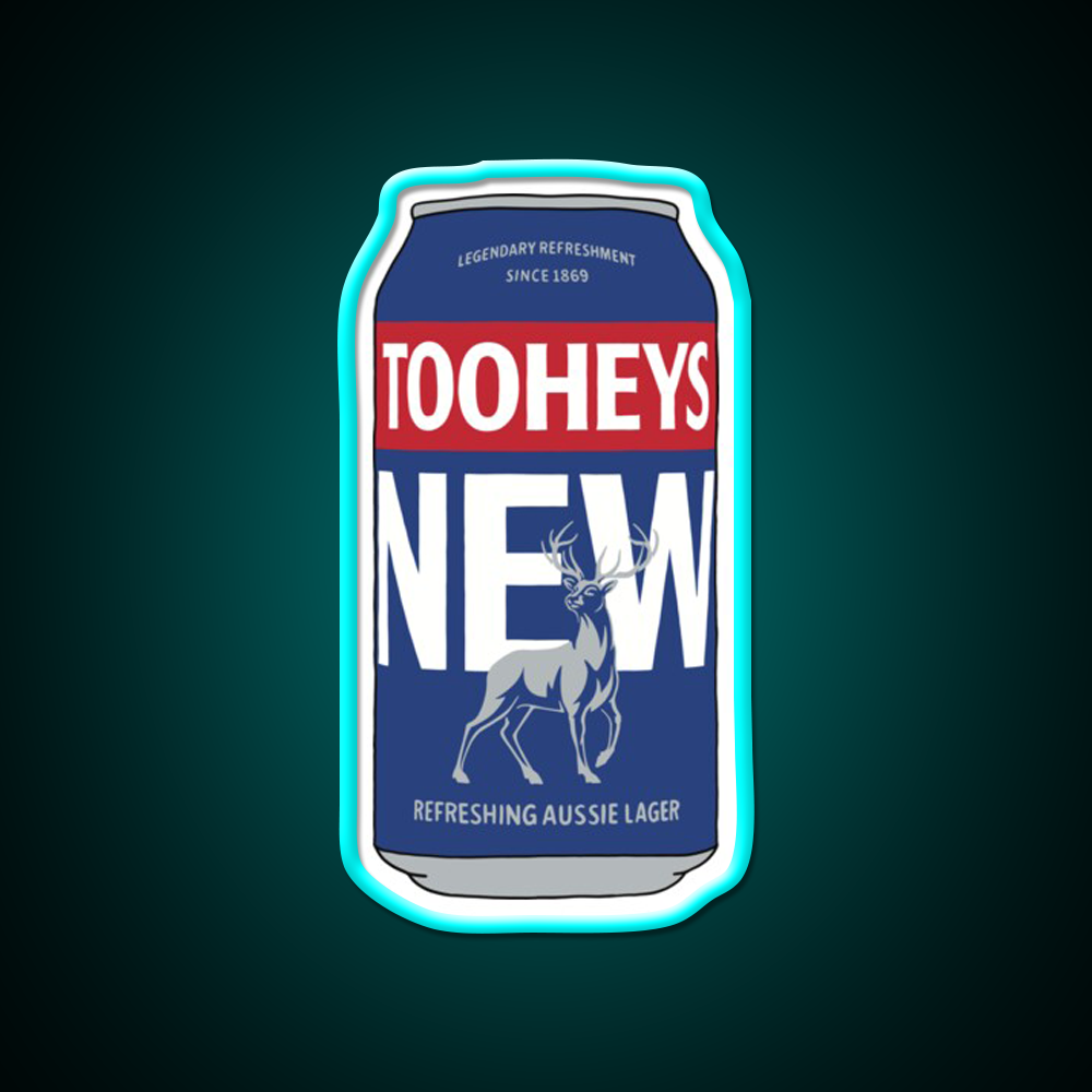 Hand Drawn Tooheys New 2023 Can Beer Bar Decor Led Neon Sign Rgb Color - Size and dimension reference
