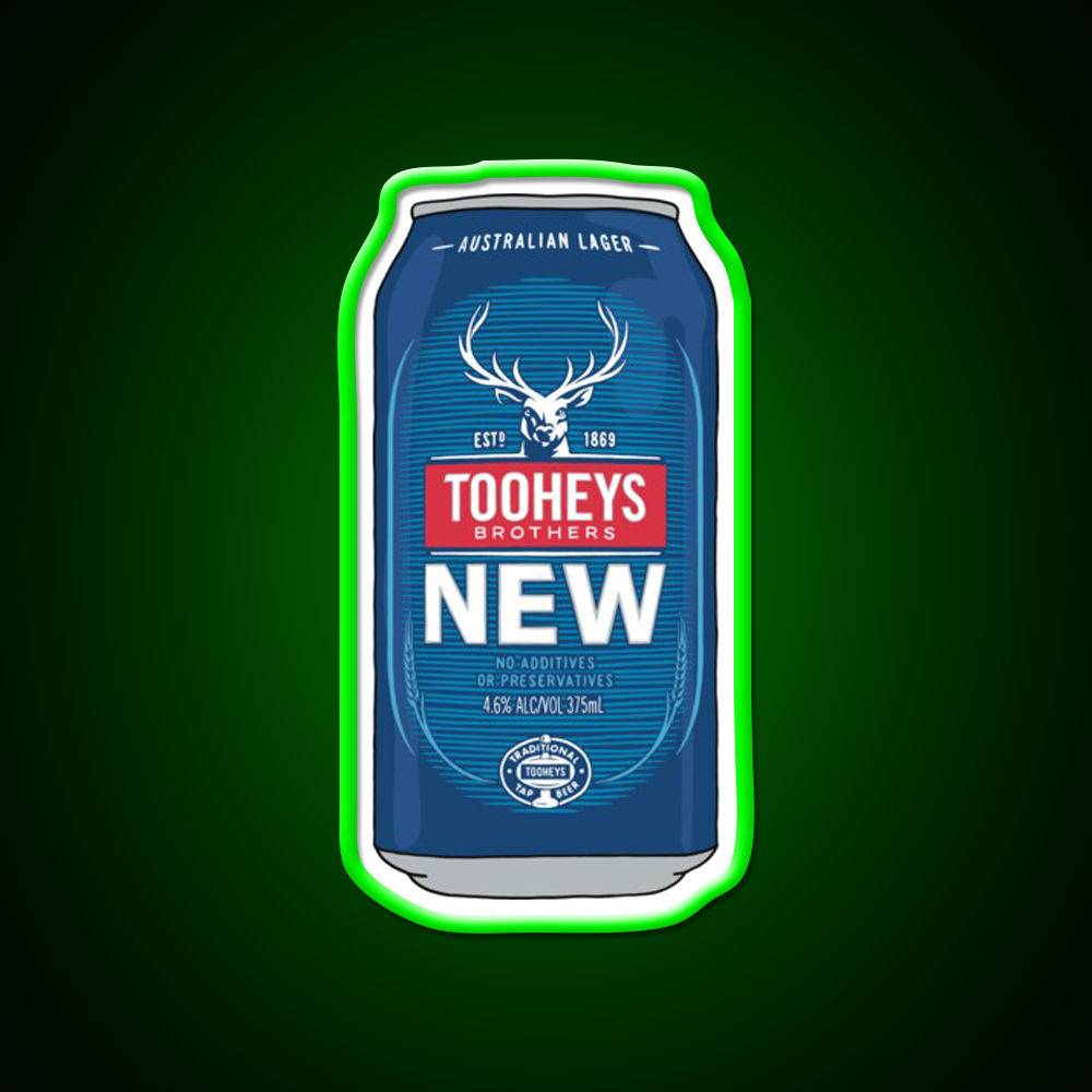 Hand Drawn Tooheys New Can Beer Bar Decor Led Neon Sign Rgb Color - LED neon sign view 8