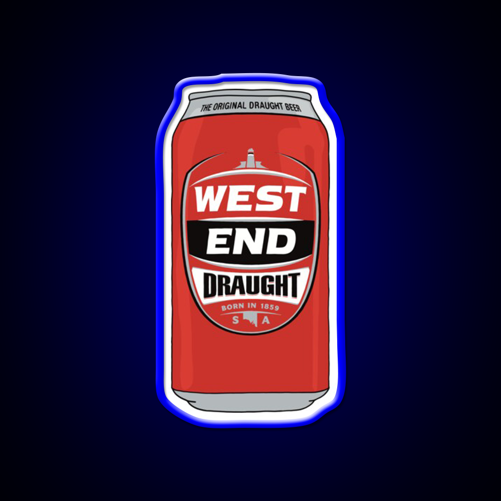 Hand Drawn West End Draught Can Beer Bar Decor Led Neon Sign Rgb Color - LED neon sign view 5