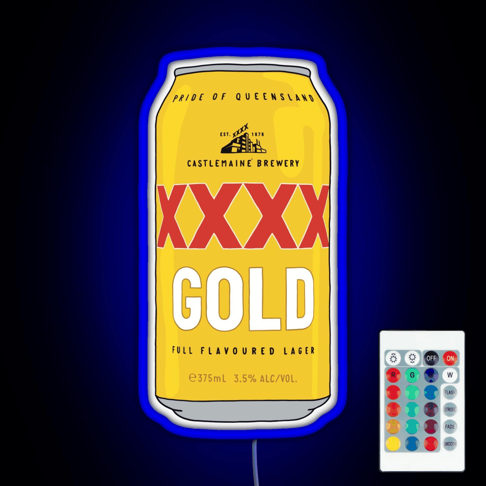 Hand Drawn Xxxx Gold Can Rgb Led Neon Sign Pop Wall Art