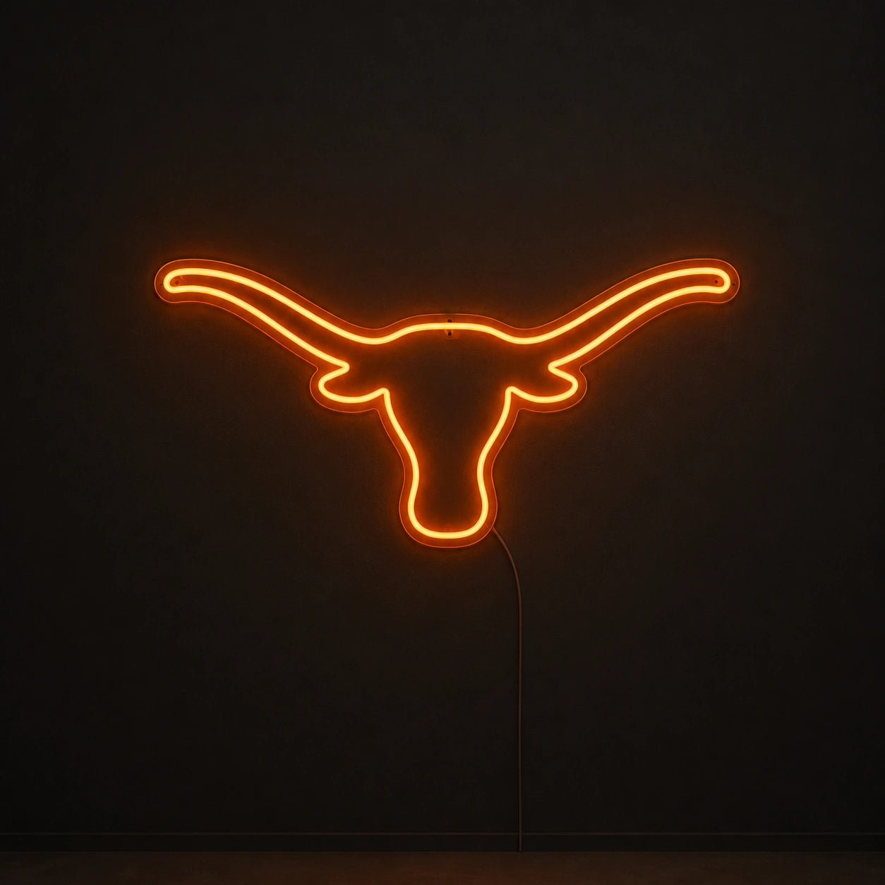 Hand Held Texas Longhorn Vintage LED Neon Sign size image