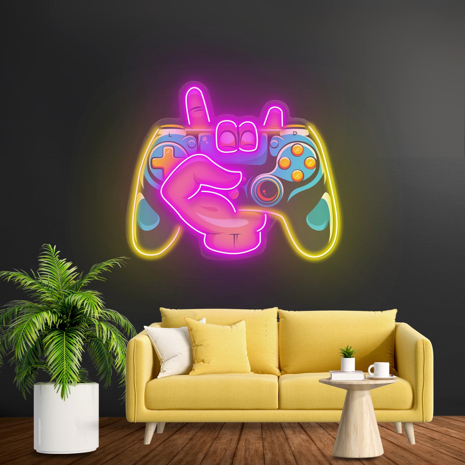 Hand Holding Game Led Neon Sign Light Custom Led Signs