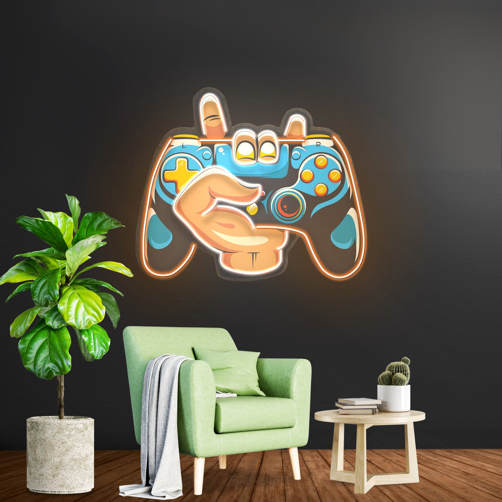 Hand Holding Game Led Neon Sign Light Custom Led Signs