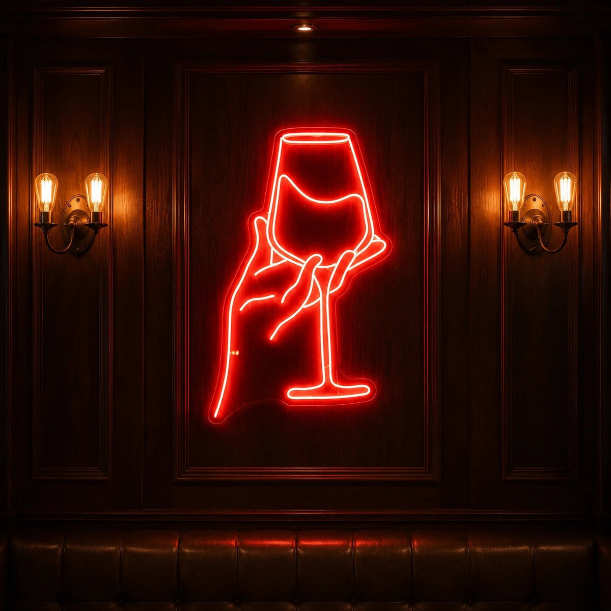 Hand Holding Wine Glass LED Neon Sign - Shineneon