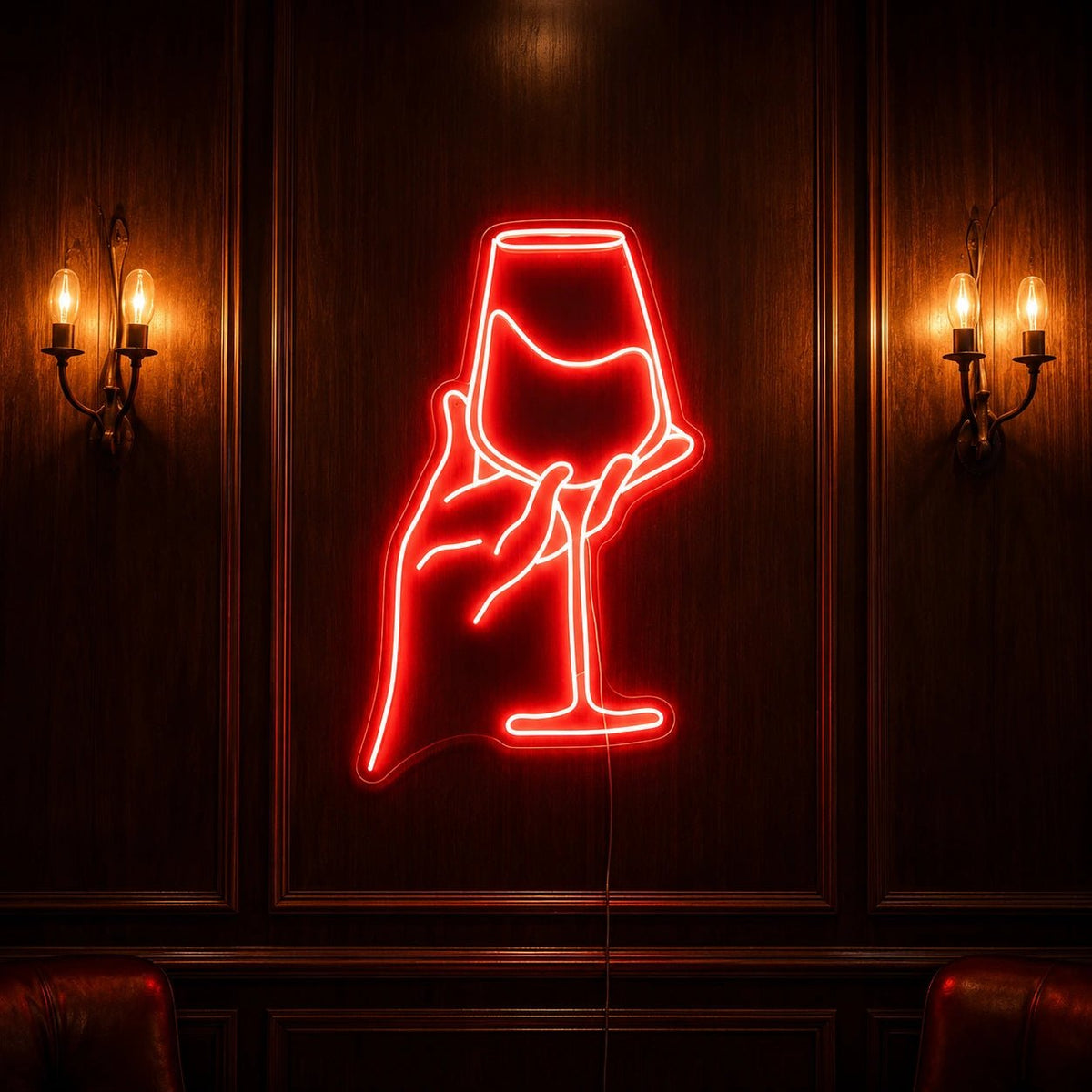 Hand Holding Wine Glass LED Neon Sign - Shineneon