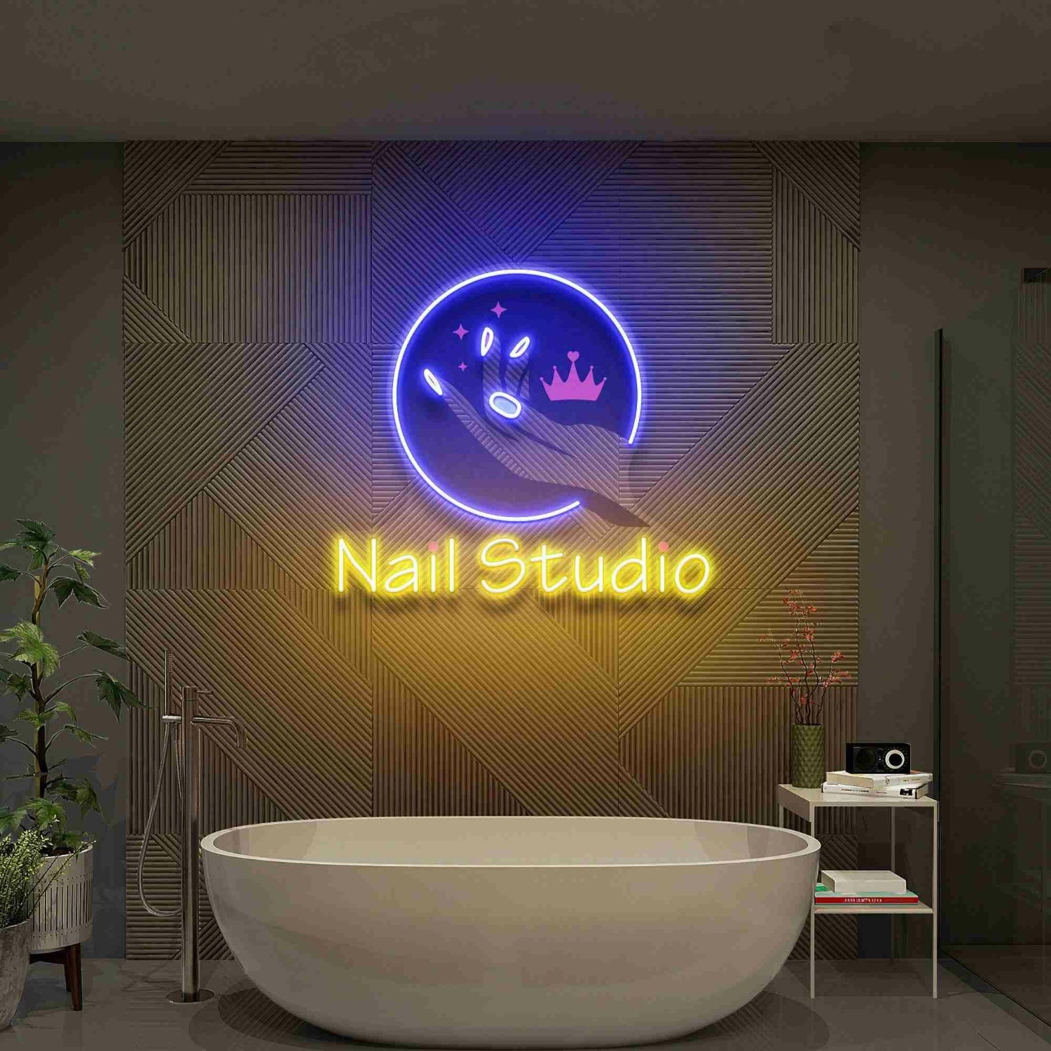Hand Nails Studio Store Sign Hand And Lashes Led Uv Led Neon Sign | Shineneon
