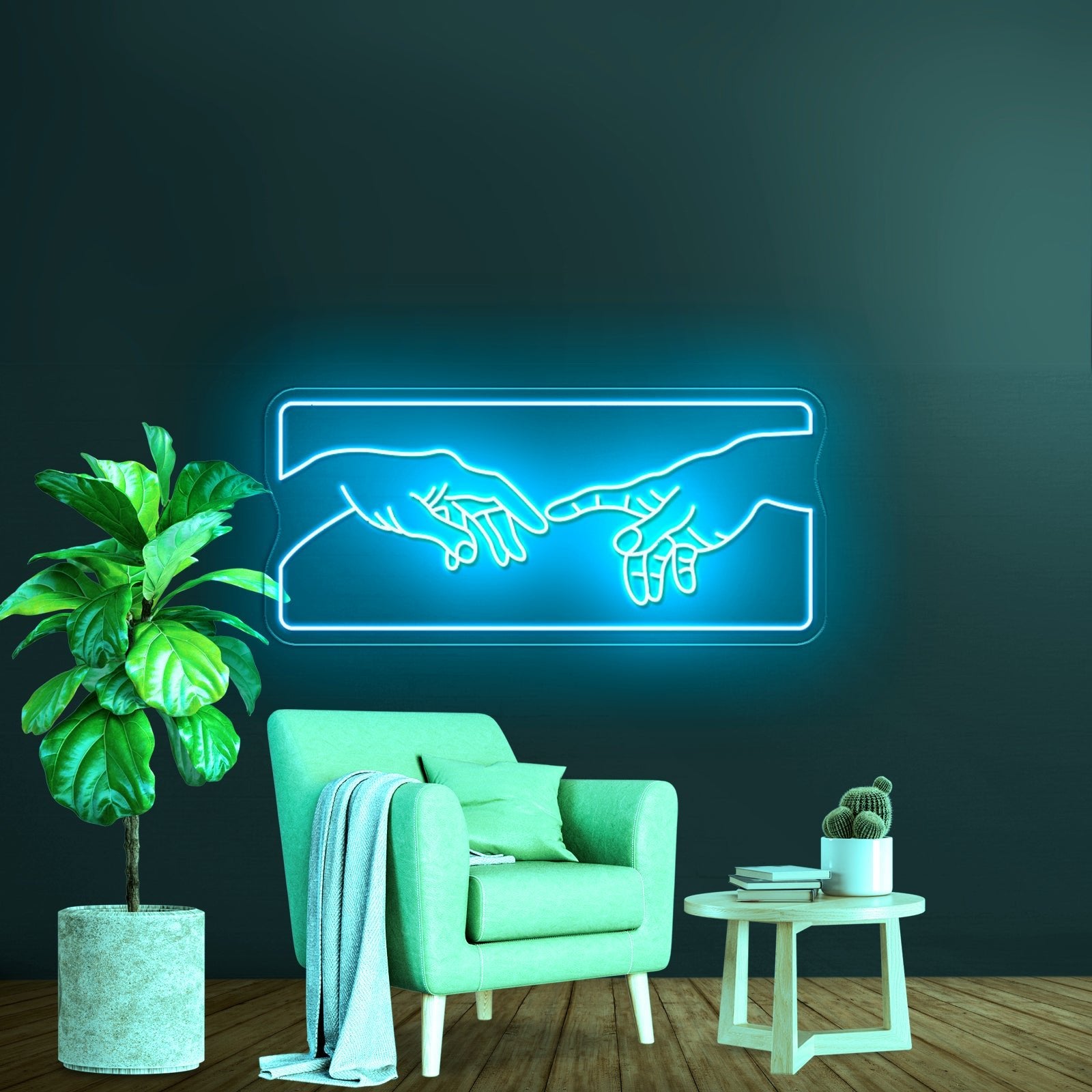 Hand Of God Neon Sign Wall Art Light Neon Signs For Bedroom - Shineneon