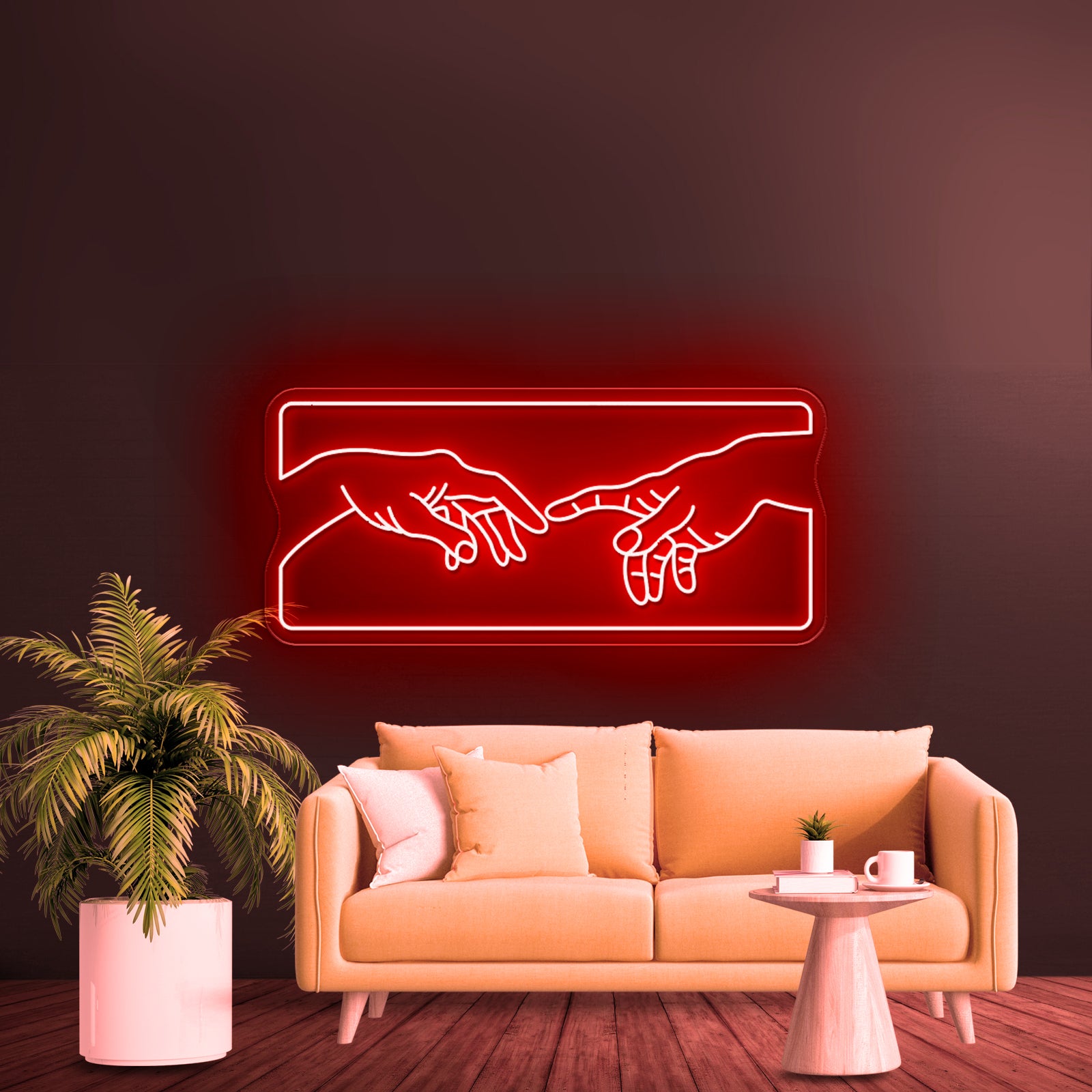 Hand Of God Neon Sign Wall Art Light Neon Signs For Bedroom