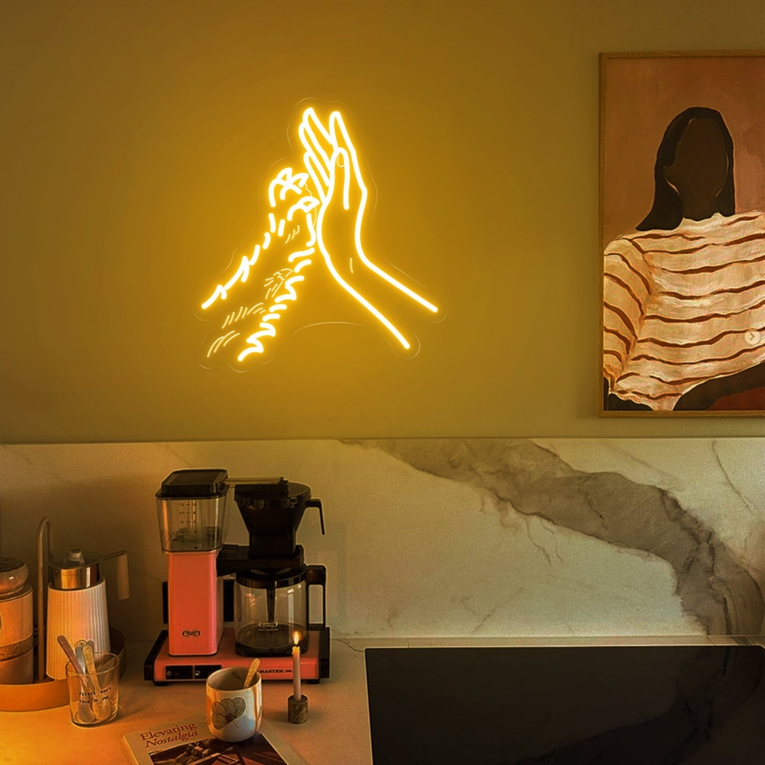 Hand Paw Neon Sign For Pets House | Shineneon