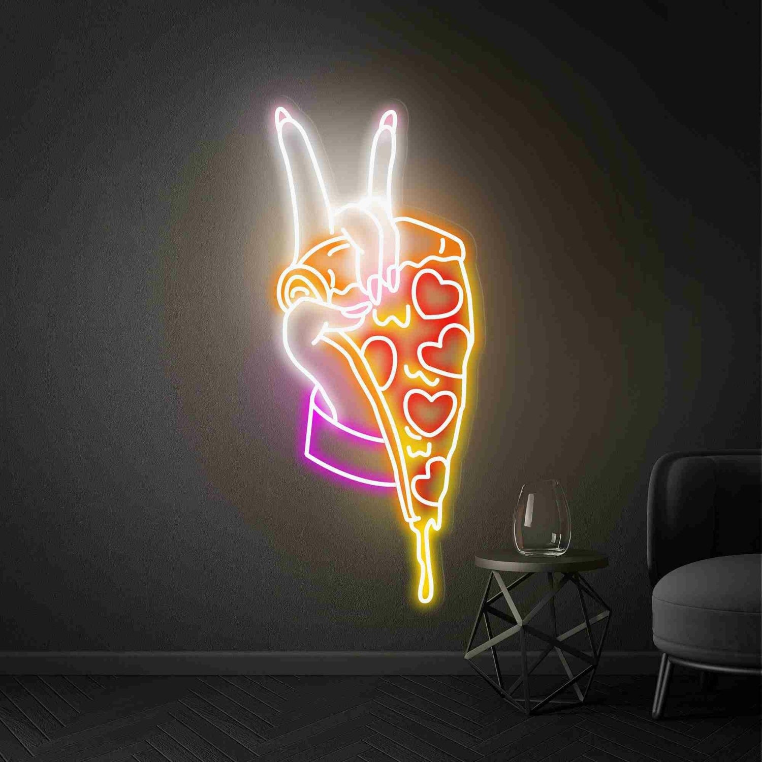 Hand Pizza Led Neon Sign | Shineneon