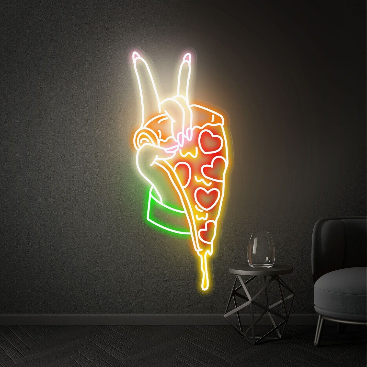 Hand Pizza Led Neon Sign | Shineneon