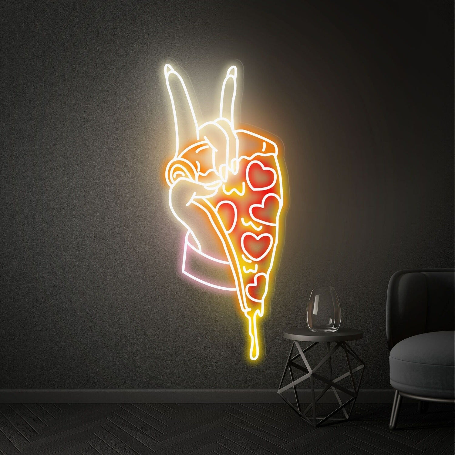 Hand Pizza Led Neon Sign | Shineneon