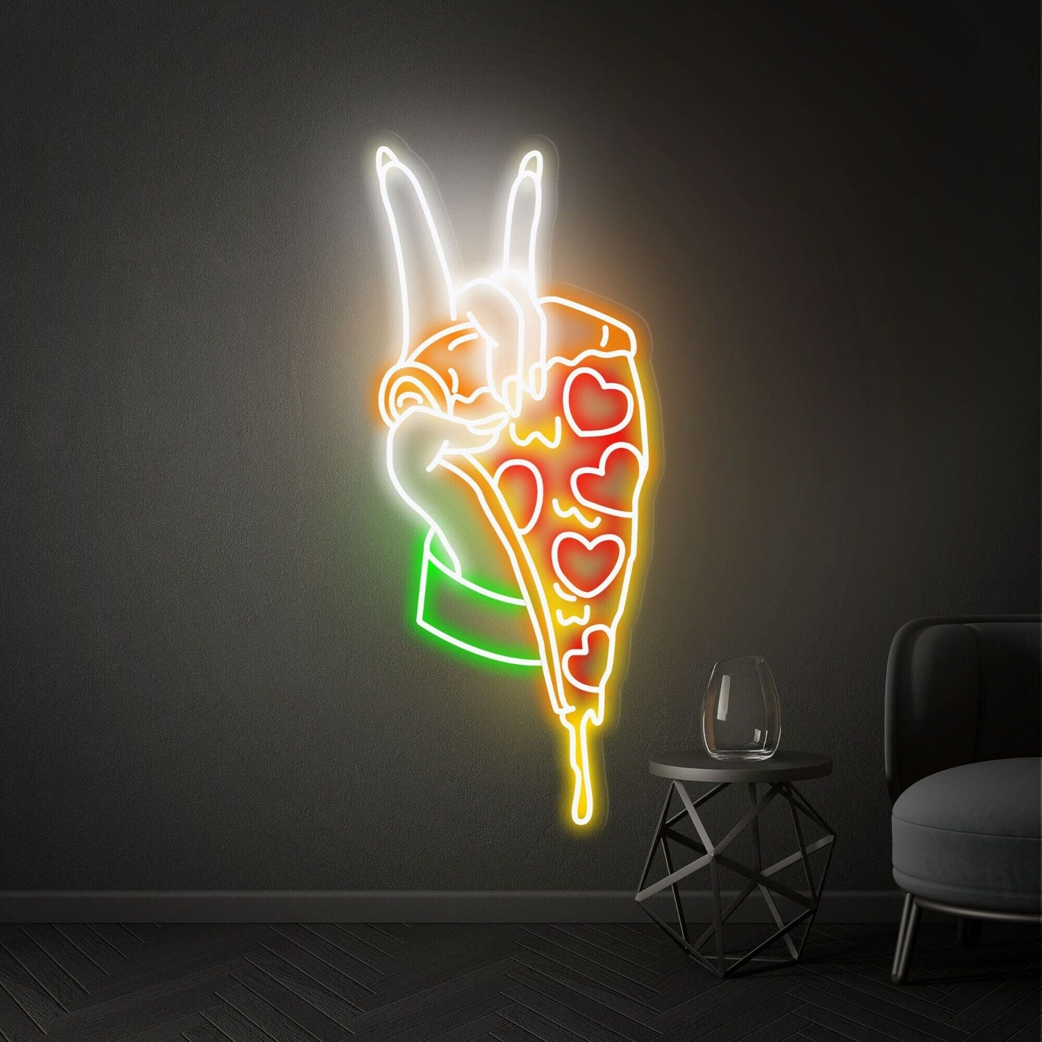 Hand Pizza Led Neon Sign | Shineneon