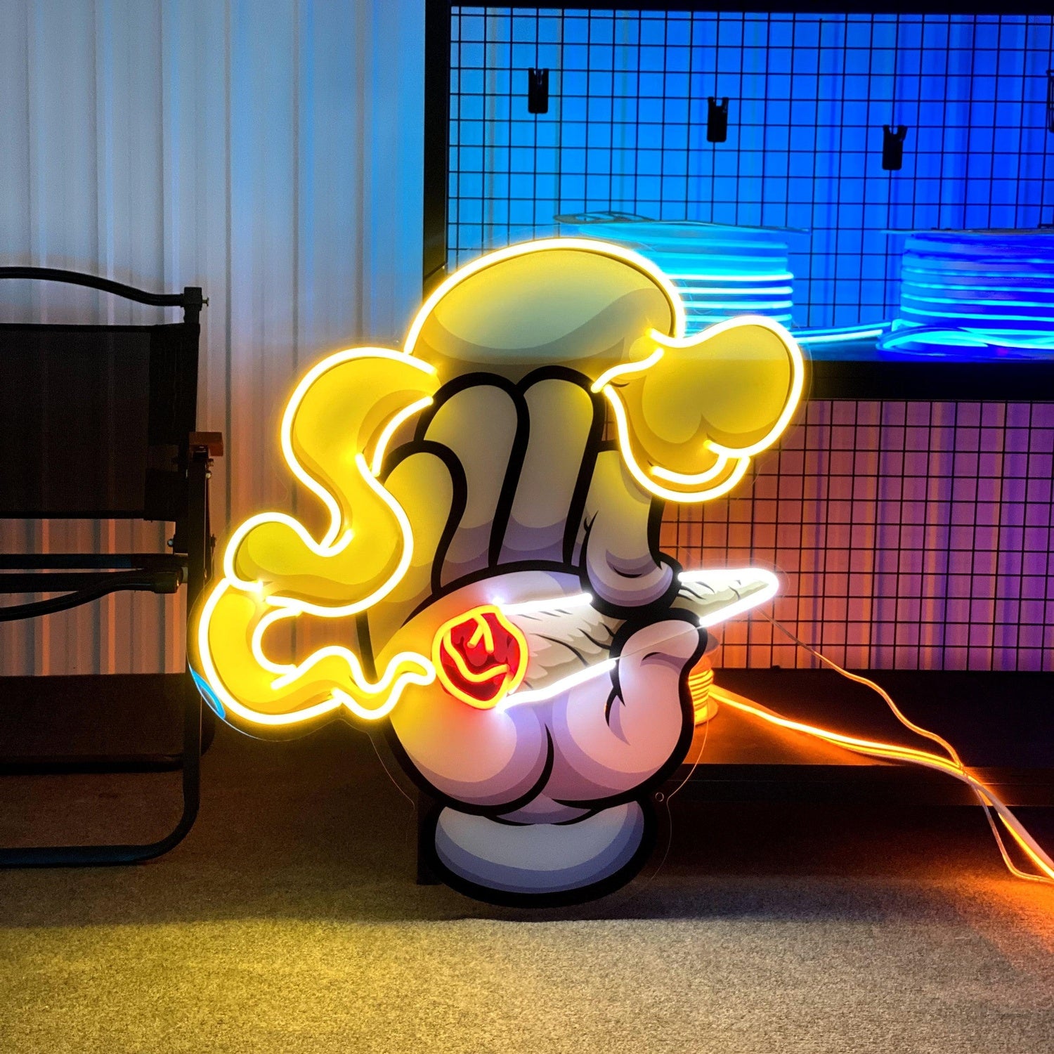 Hand Smoker Candy-Colored Uv Printed Led Neon Sign For Bar Lounge Decor | Shineneon