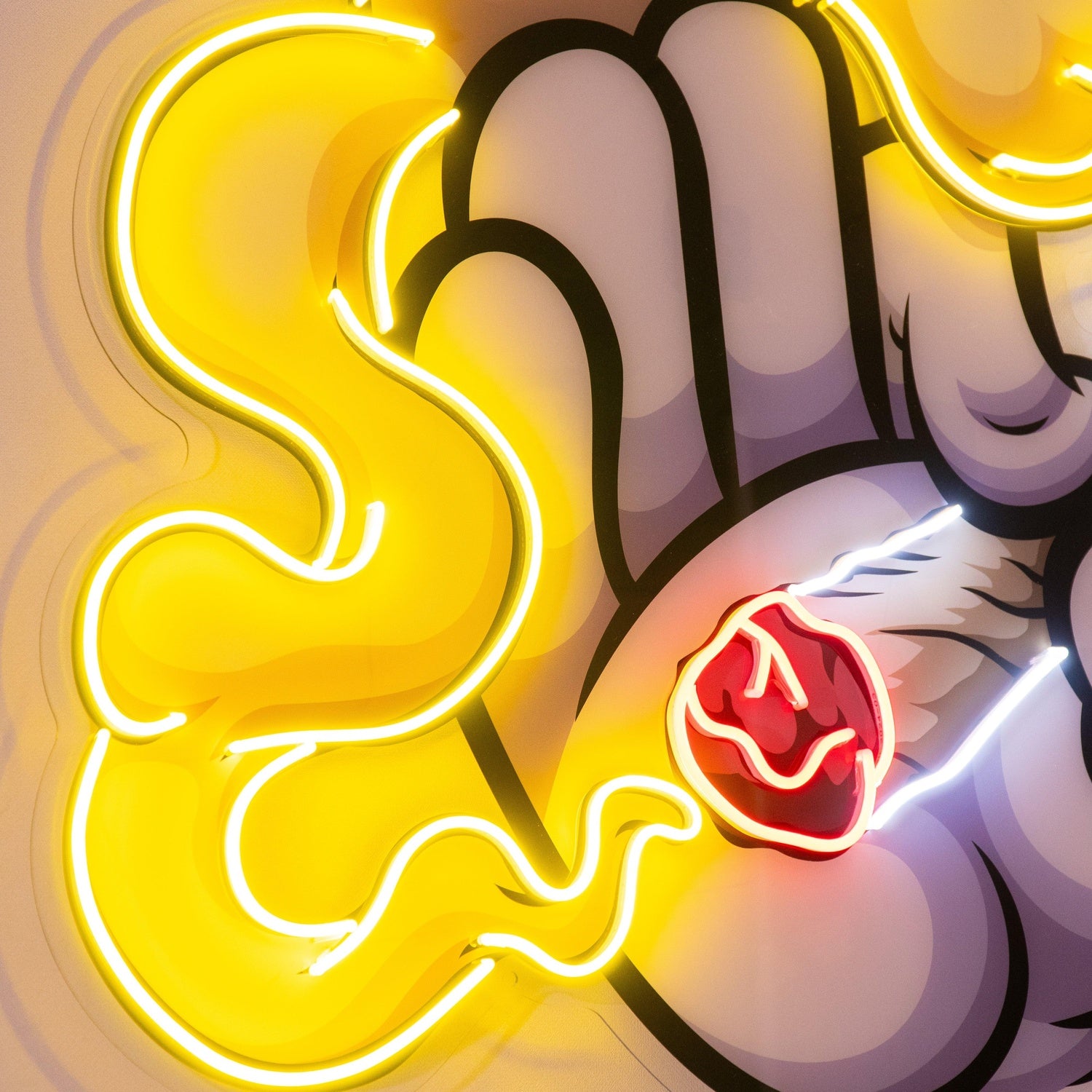 Hand Smoker Candy-Colored Uv Printed Led Neon Sign For Bar Lounge Decor | Shineneon