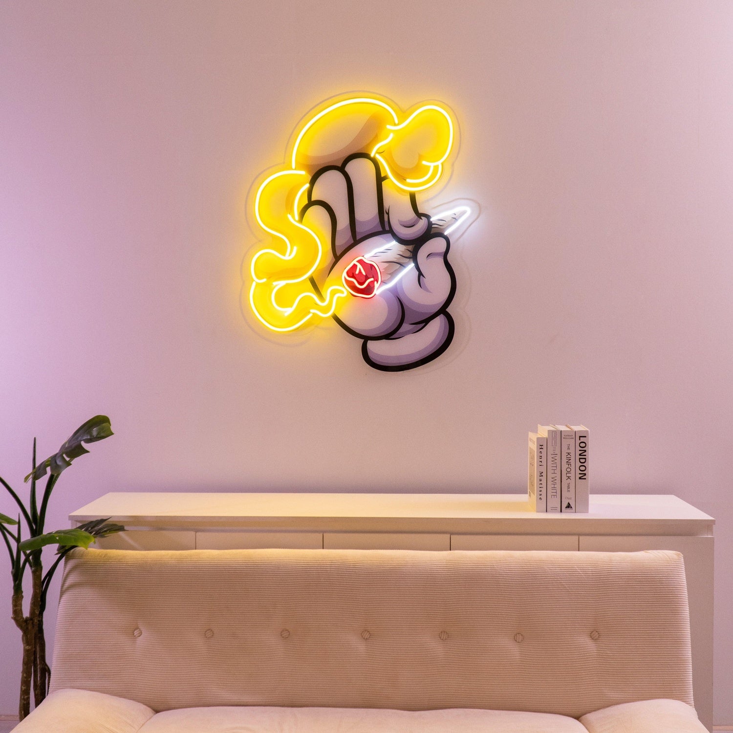 Hand Smoker Candy-Colored Uv Printed Led Neon Sign For Bar Lounge Decor | Shineneon