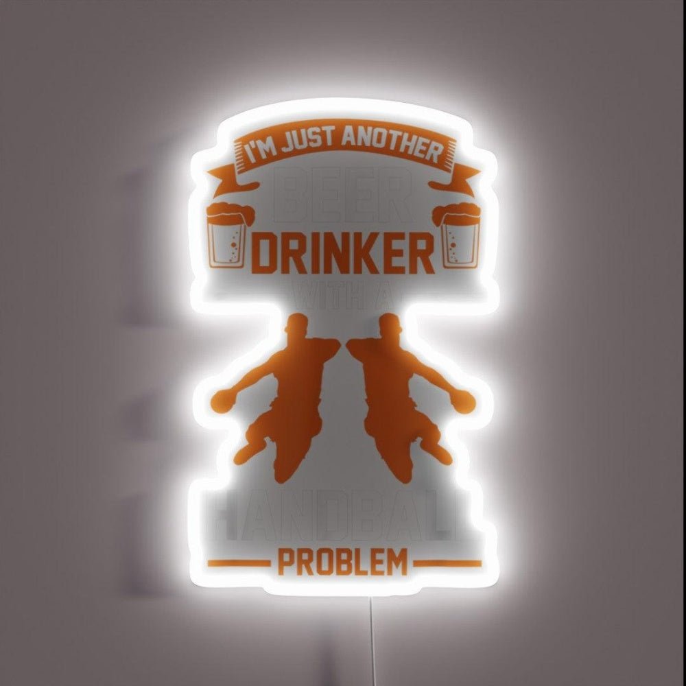 Handball Beer Drinker Gift Rgb Led Neon Sign - Shineneon
